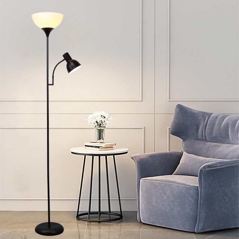 Modern floor lamp with 2 light sources – iron, black or gold