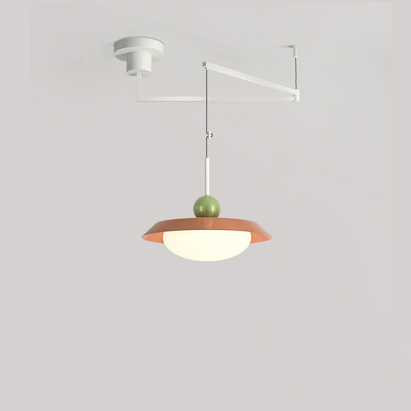 Modern pendant light made of acrylic and glass in a minimalist style