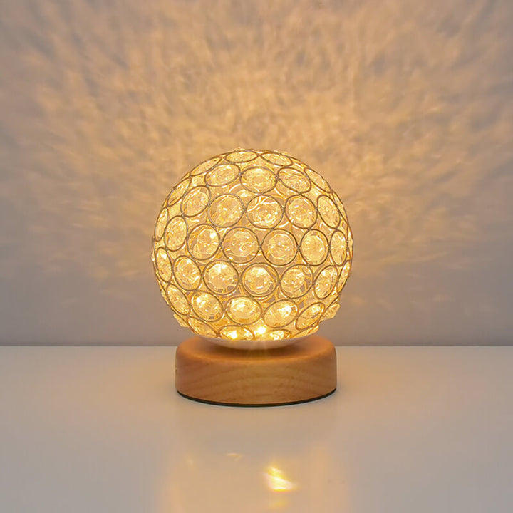 Crystal table lamp – Elegant design with USB charging &amp; color changing