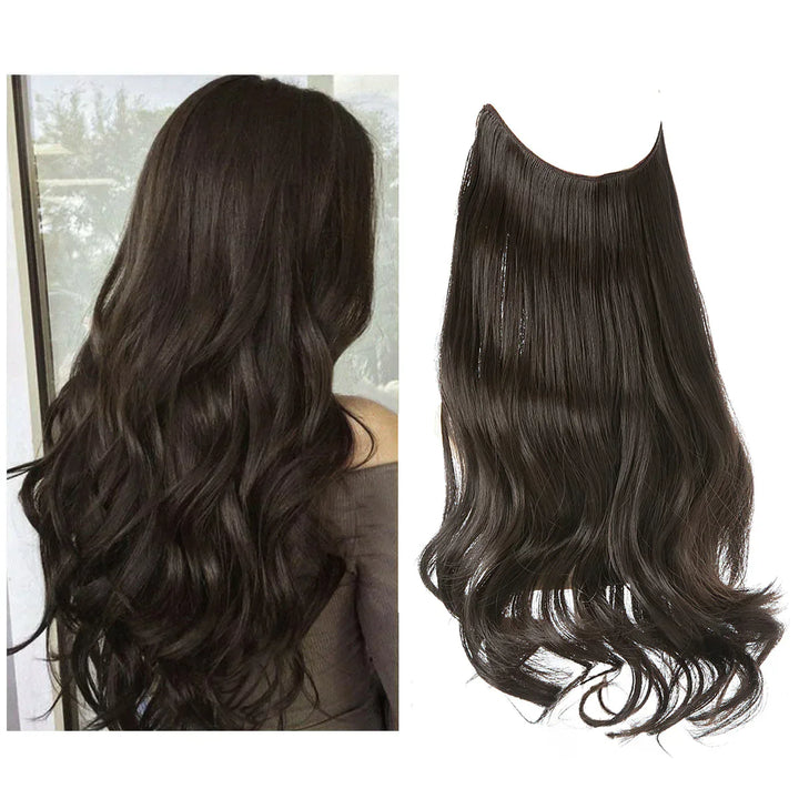 Real hair extensions with a natural color gradient