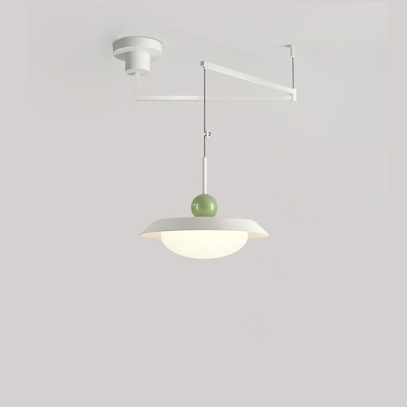 Modern pendant light made of acrylic and glass in a minimalist style