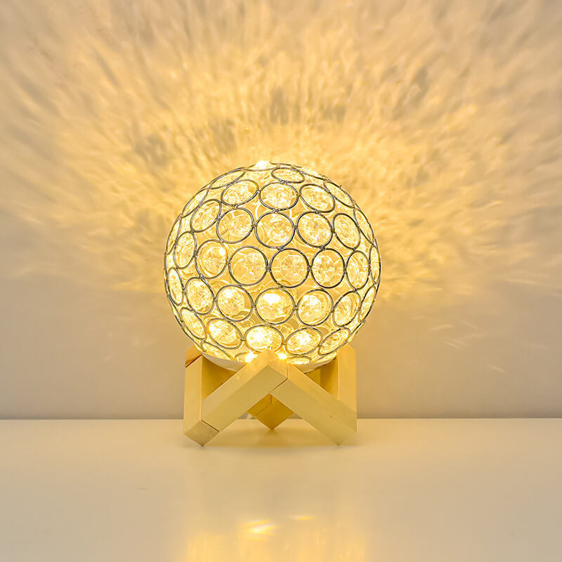 Crystal table lamp – Elegant design with USB charging &amp; color changing