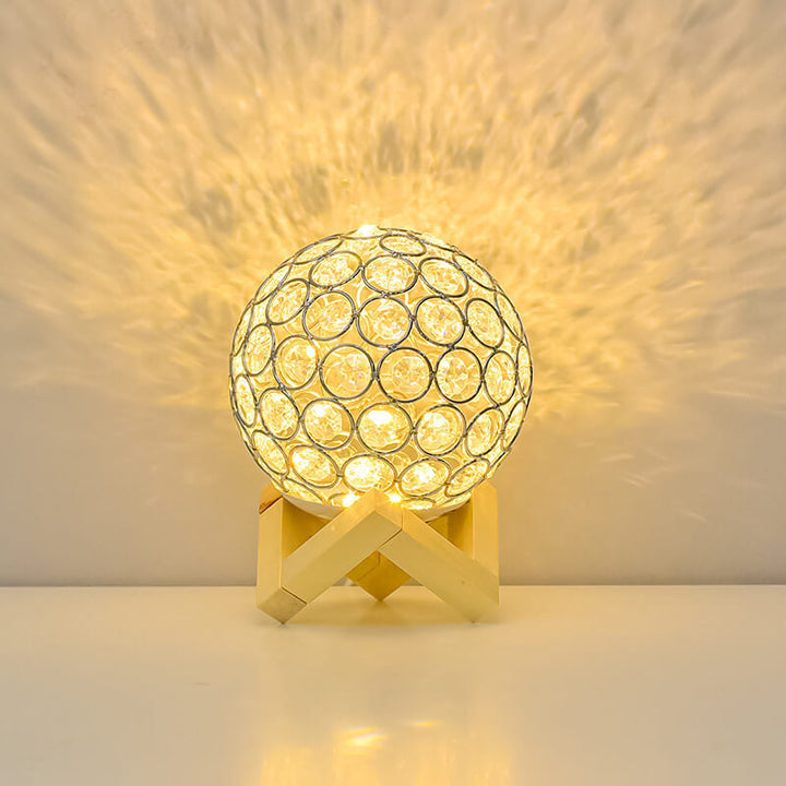 Crystal table lamp – Elegant design with USB charging &amp; color changing