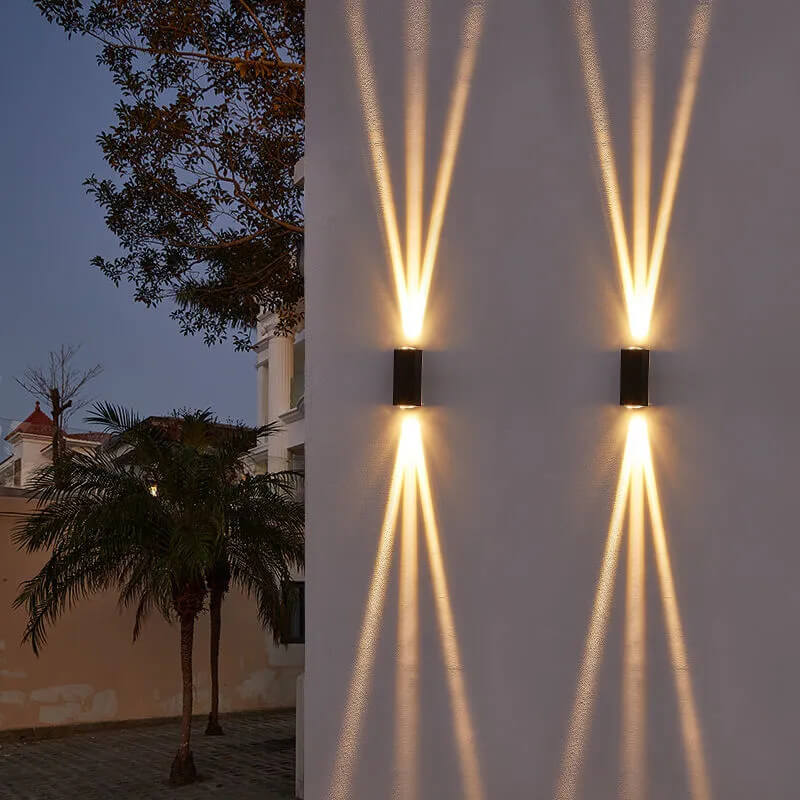 Rectangular LED outdoor wall light – waterproof, dimmable &amp; modern