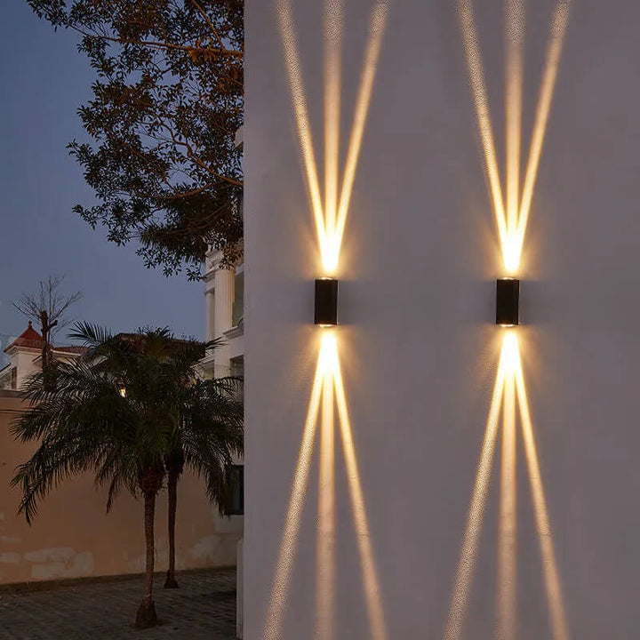 Rectangular LED outdoor wall light – waterproof, dimmable &amp; modern