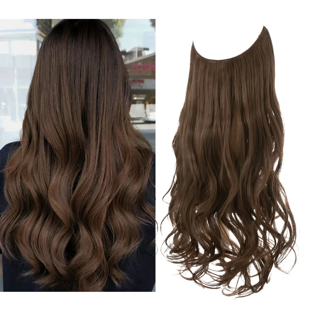 Real hair extensions with a natural color gradient