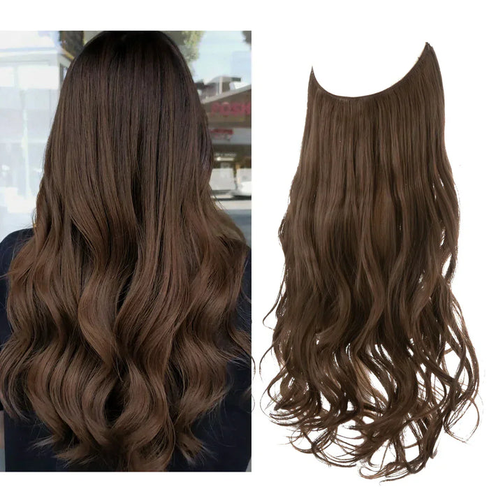 Real hair extensions with a natural color gradient