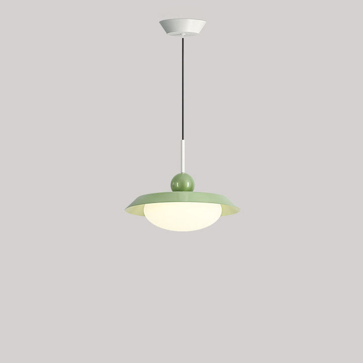 Modern pendant light made of acrylic and glass in a minimalist style