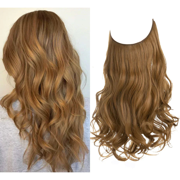 Real hair extensions with a natural color gradient