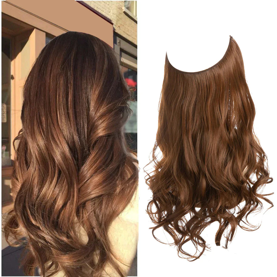 Real hair extensions with a natural color gradient