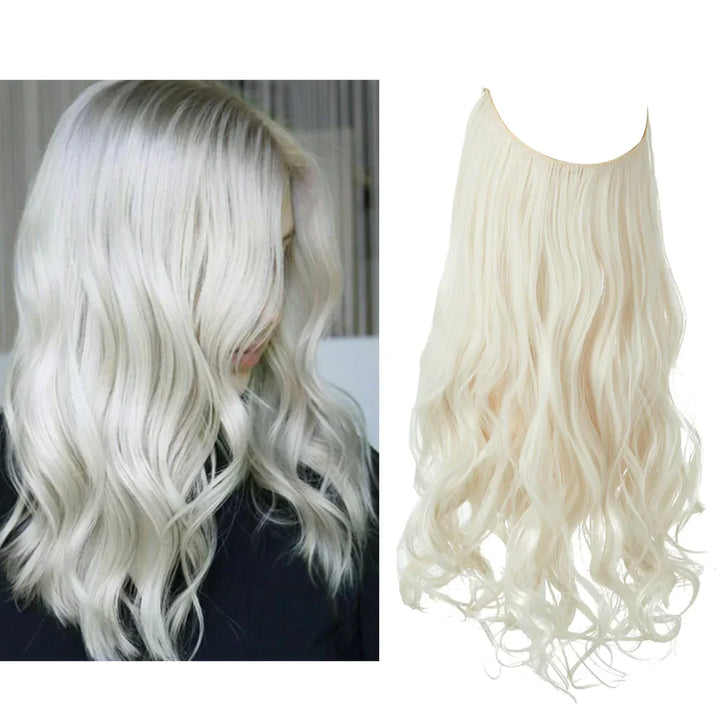 Real hair extensions with a natural color gradient