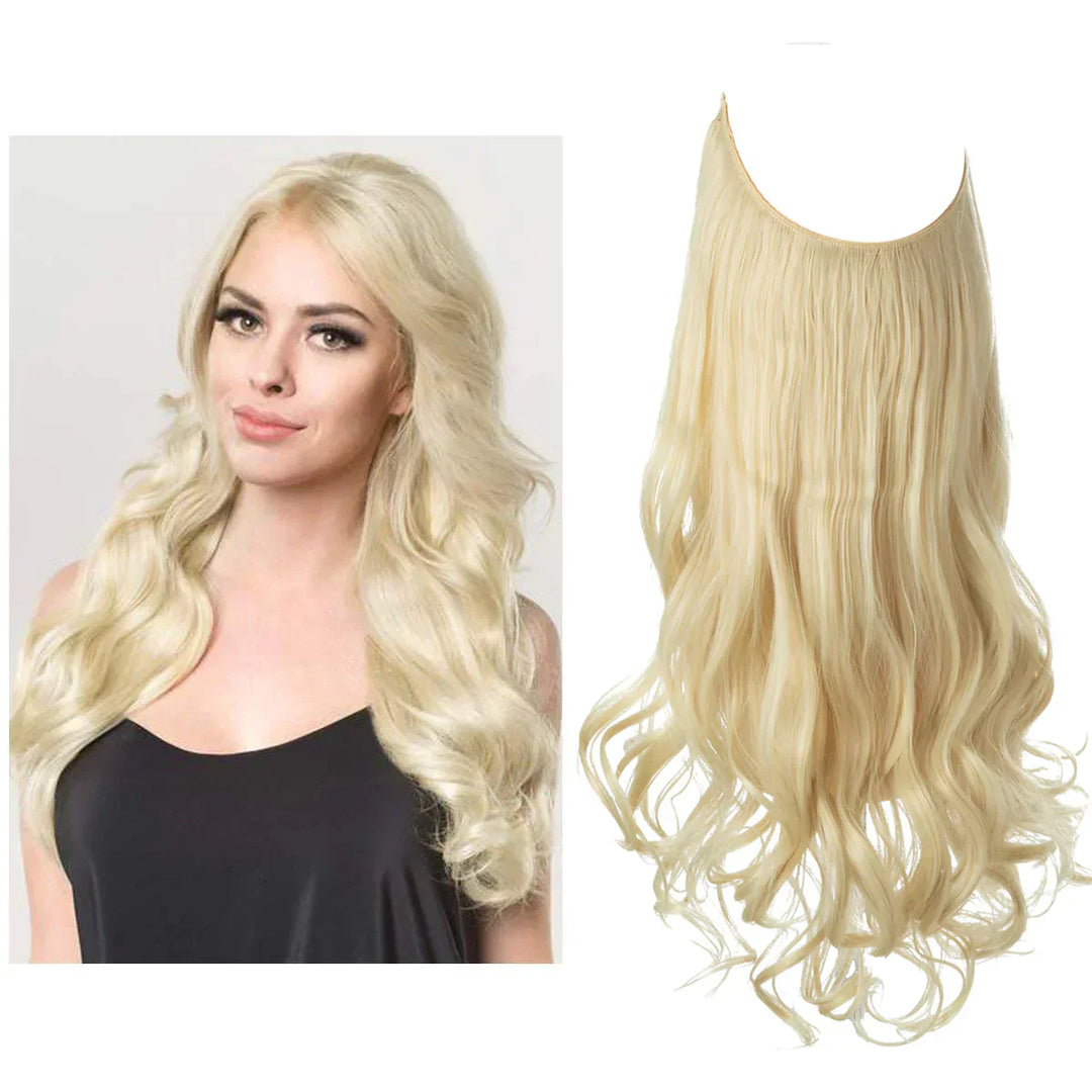 Real hair extensions with a natural color gradient