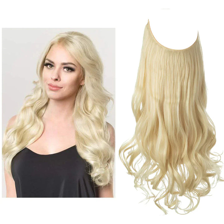 Real hair extensions with a natural color gradient