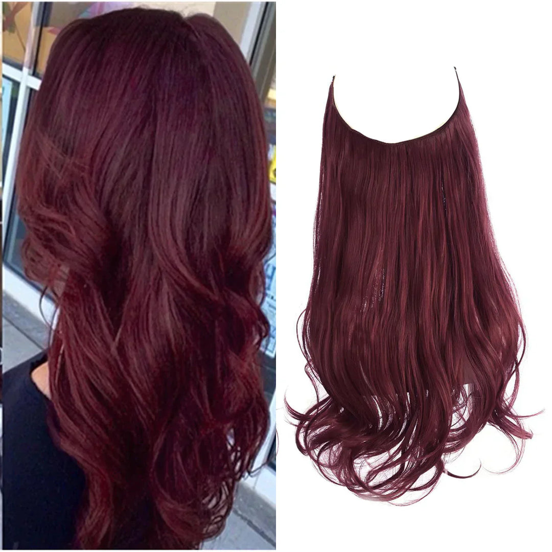 Real hair extensions with a natural color gradient