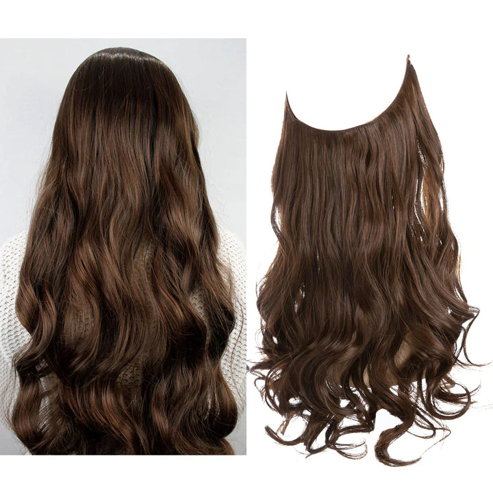 Real hair extensions with a natural color gradient
