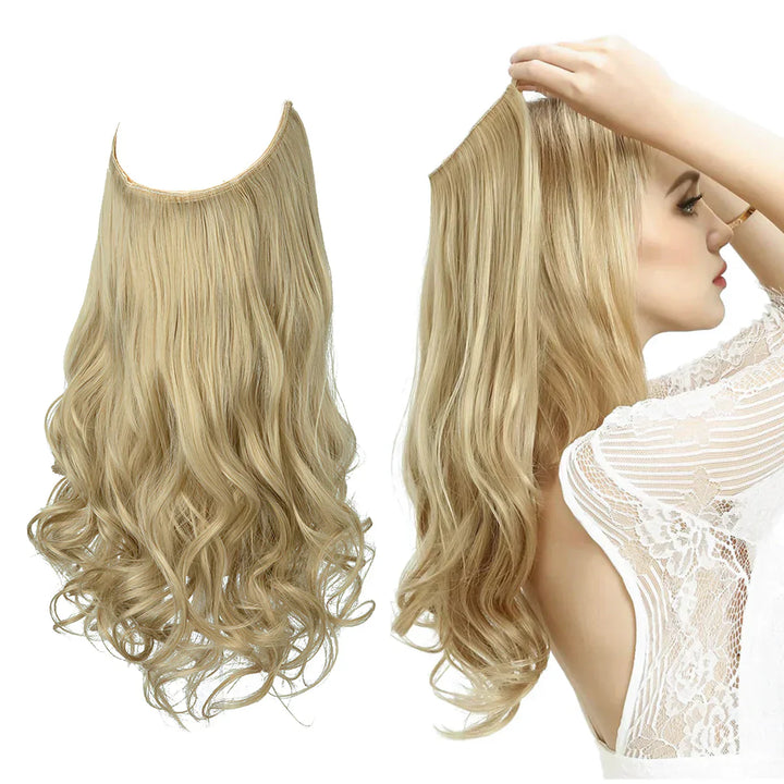 Real hair extensions with a natural color gradient