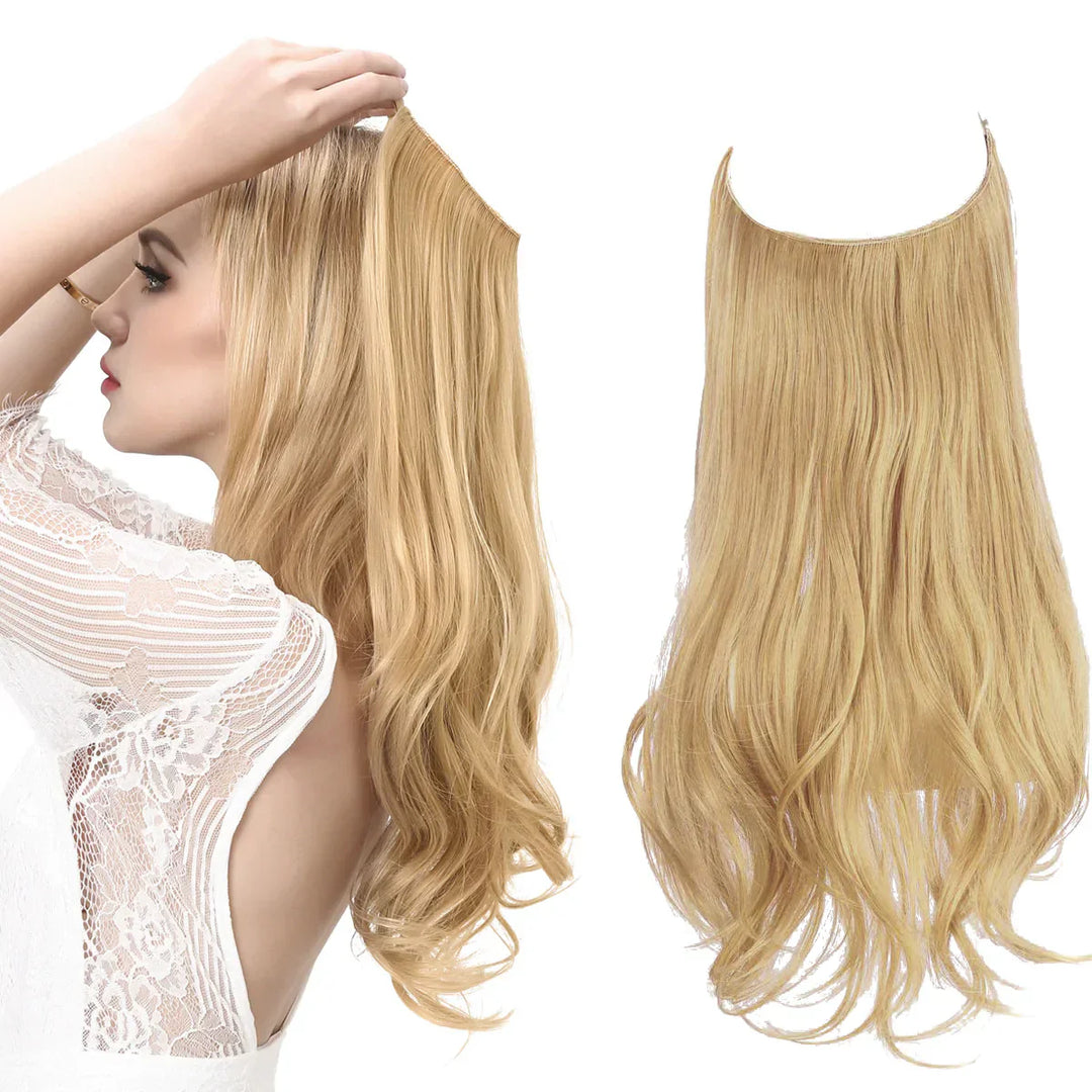 Real hair extensions with a natural color gradient