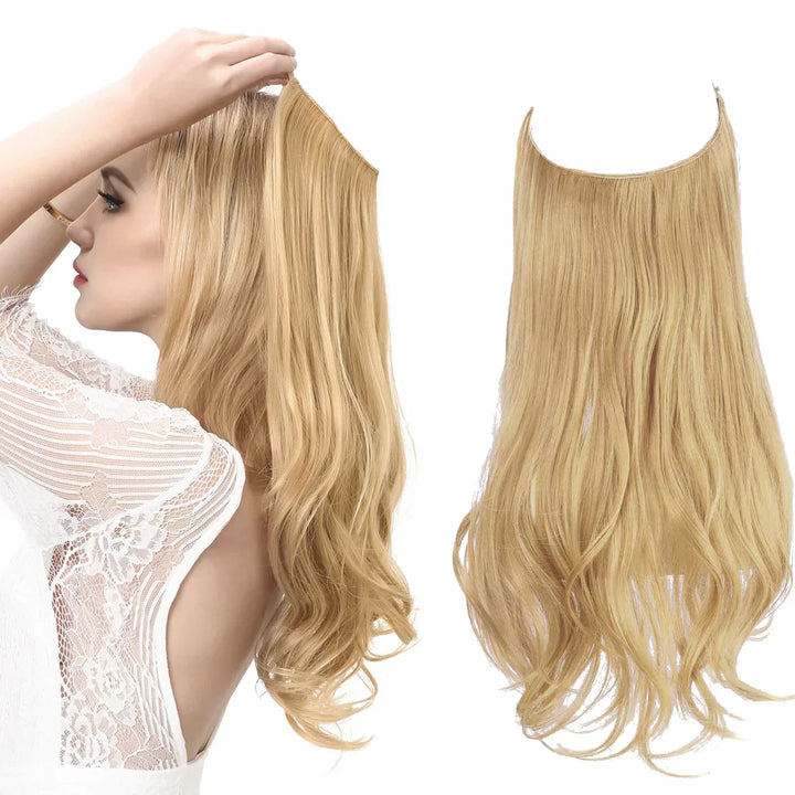 Real hair extensions with a natural color gradient