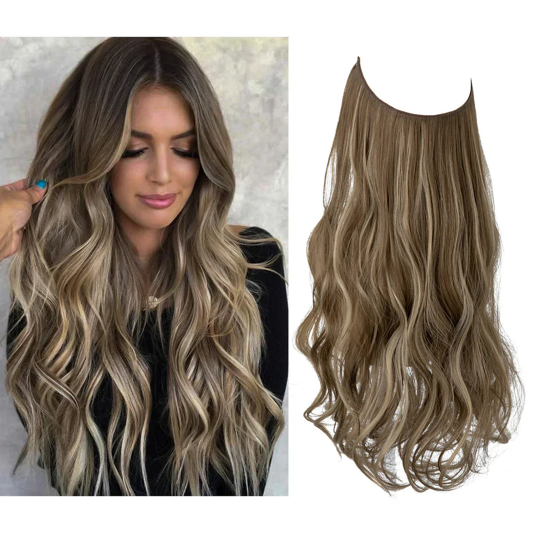 Real hair extensions with a natural color gradient