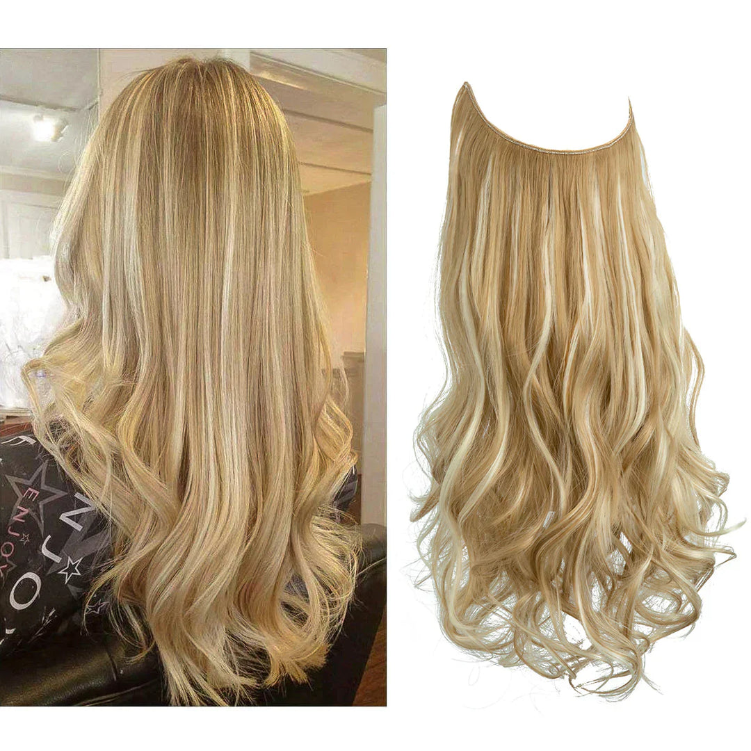Real hair extensions with a natural color gradient