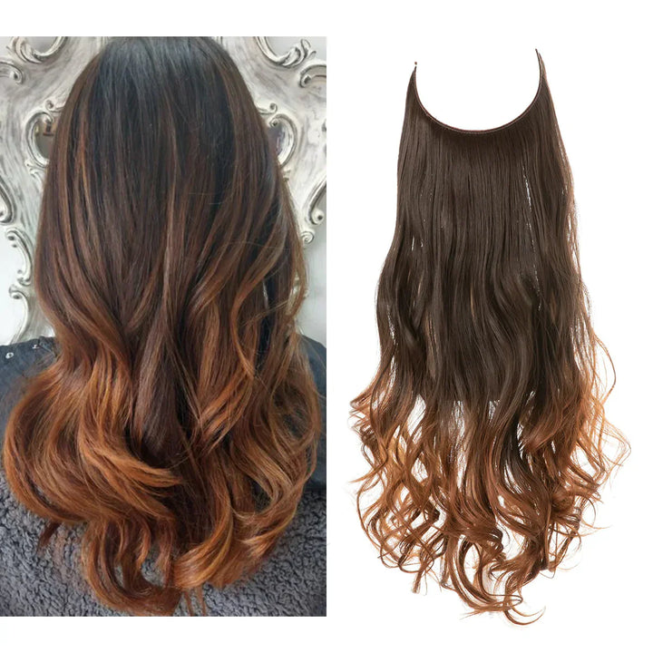 Real hair extensions with a natural color gradient
