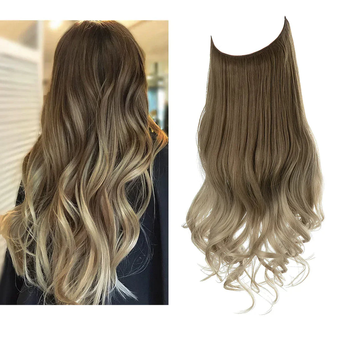 Real hair extensions with a natural color gradient