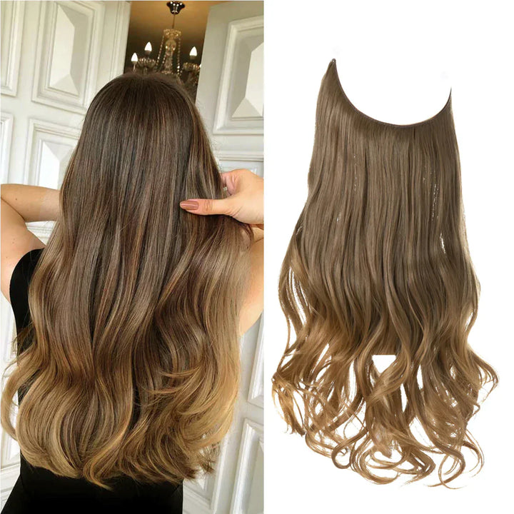 Real hair extensions with a natural color gradient