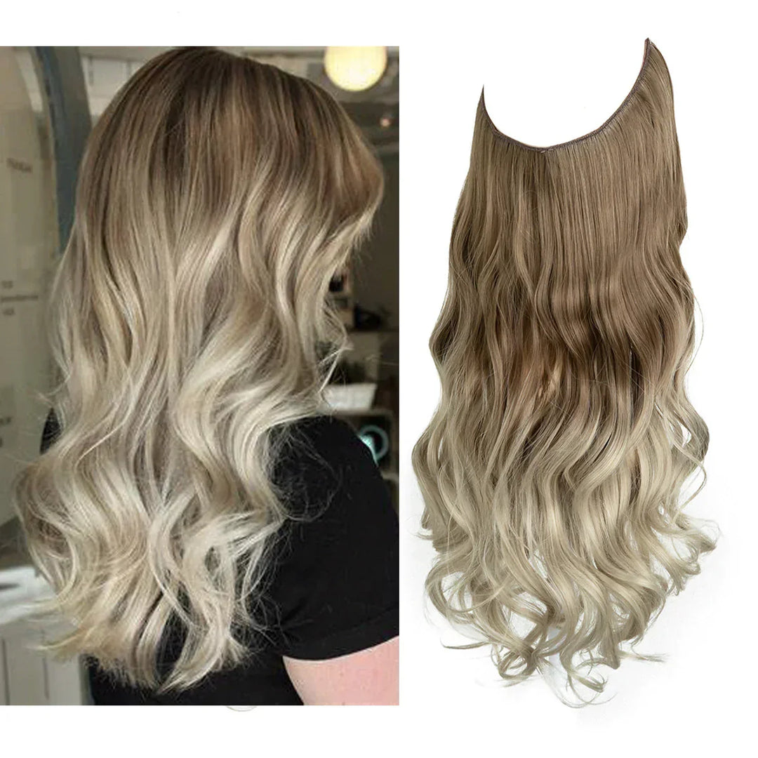 Real hair extensions with a natural color gradient