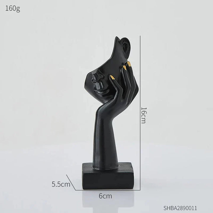 Deko Skulptur Resin Abstraktes Gesicht