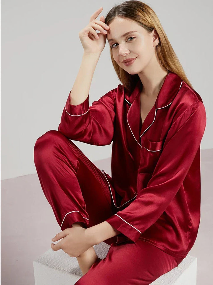 Women's faux suede pajama set with zipper details