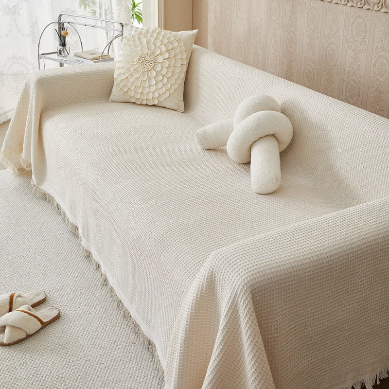 Breathable cotton sofa throw for stylish living spaces