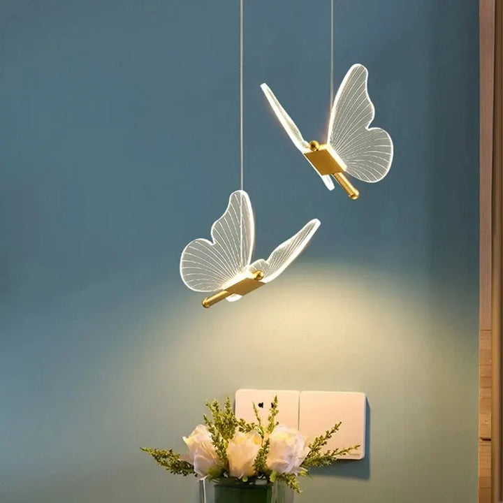 Playful butterfly pendant lamp with LED for stylish living spaces