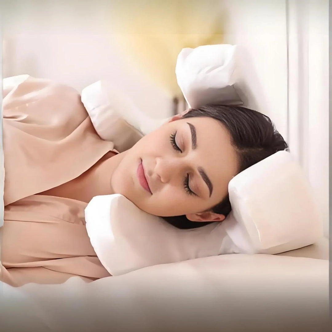 Adjustable sleeping pillow with dimensionally stable memory foam and elegant appearance