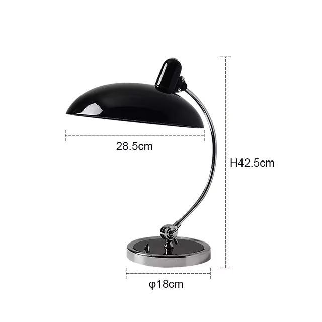 Table lamp with elegant iron arch