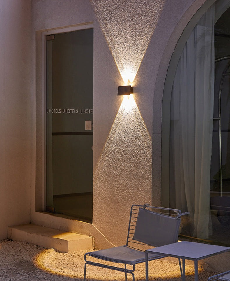 Elegant modern solar wall light for stylish outdoor areas