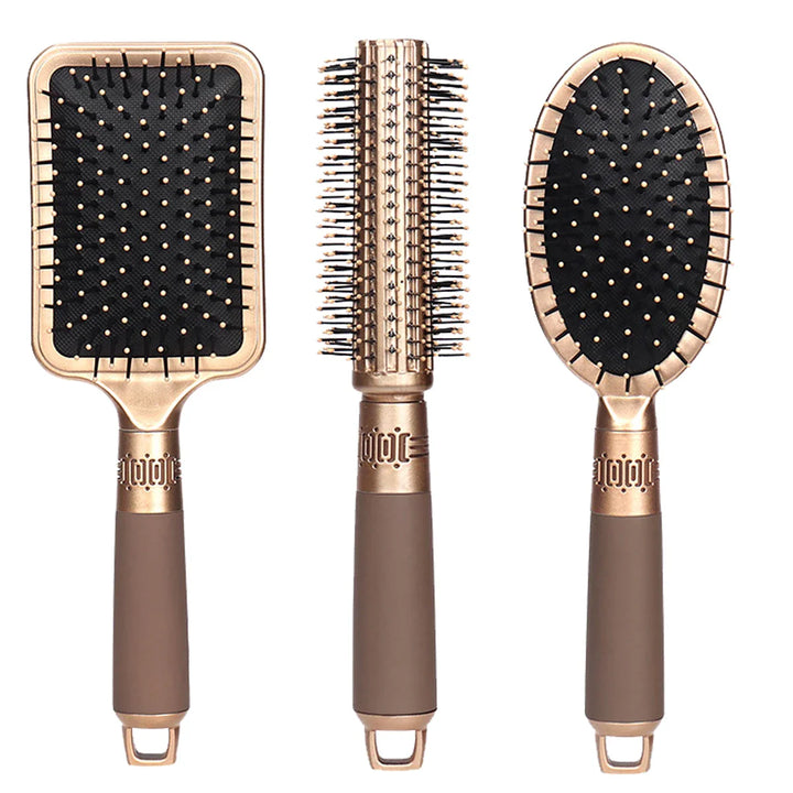 Paddle brush with air cushion function for curly hair
