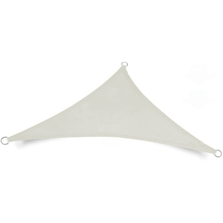 Triangular sunshade sail, white, water-repellent with UV protection
