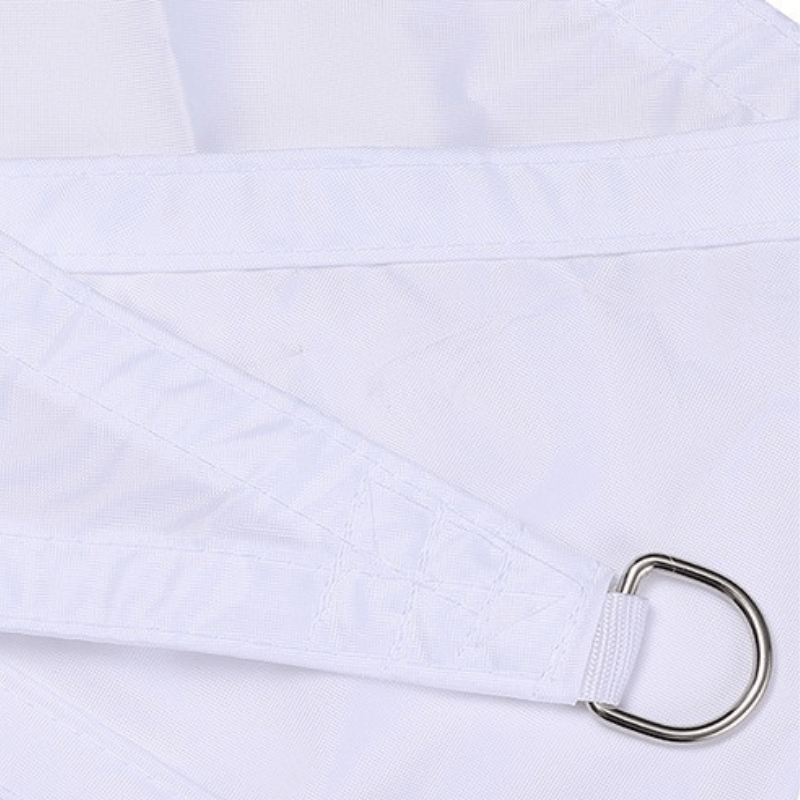 Triangular sunshade sail, white, water-repellent with UV protection