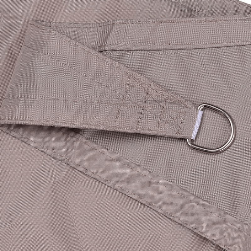 Triangular sunshade sail, taupe, water-repellent with UV protection