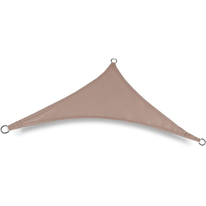 Triangular sunshade sail, taupe, water-repellent with UV protection