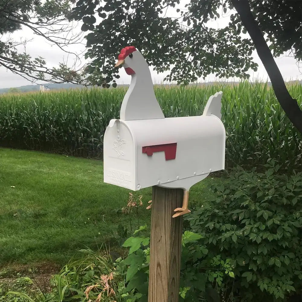 Artistic weatherproof mailbox with animal sculpture for garden and driveway