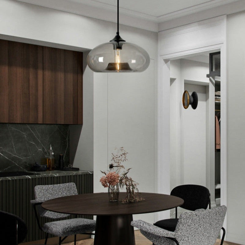 Glass pendant light – modern, colorful &amp; in Art Deco style