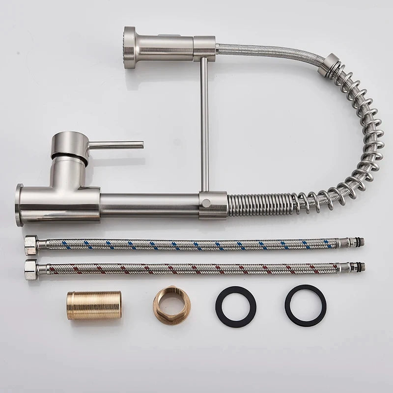 Modern kitchen faucet with pull-out spray head