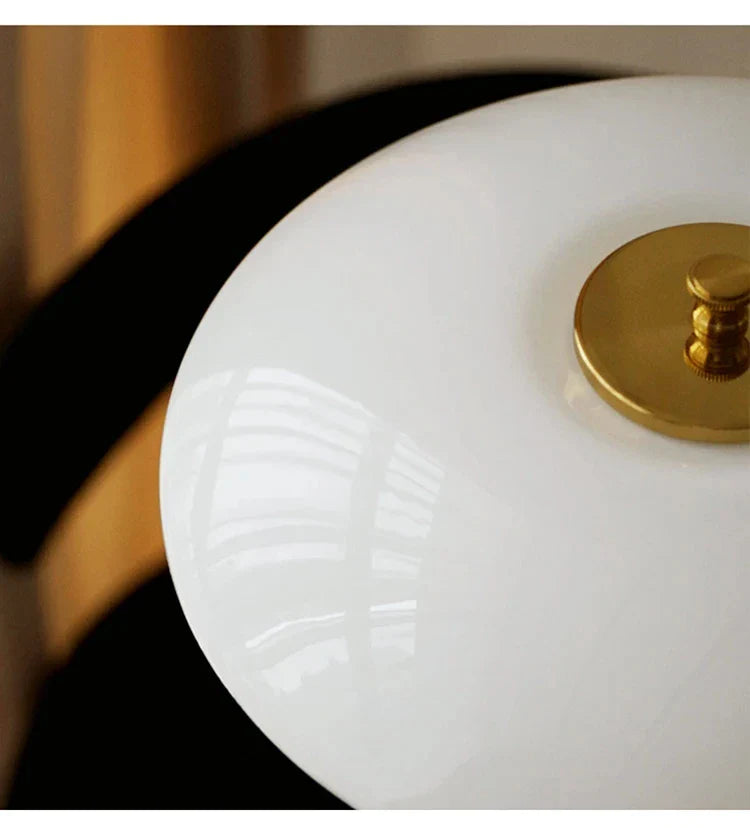 Bauhaus Ember table lamp with glass and metal base