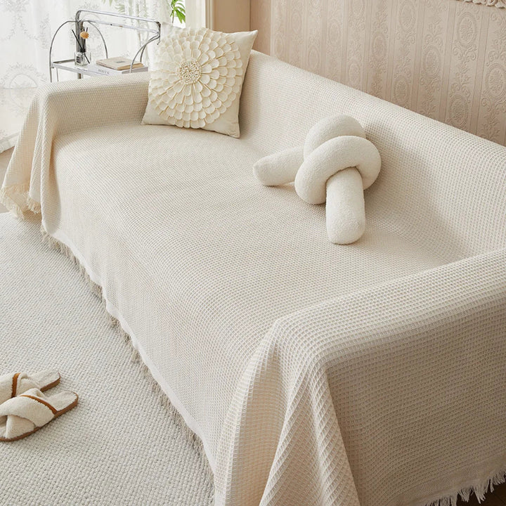Breathable cotton sofa throw for stylish living spaces