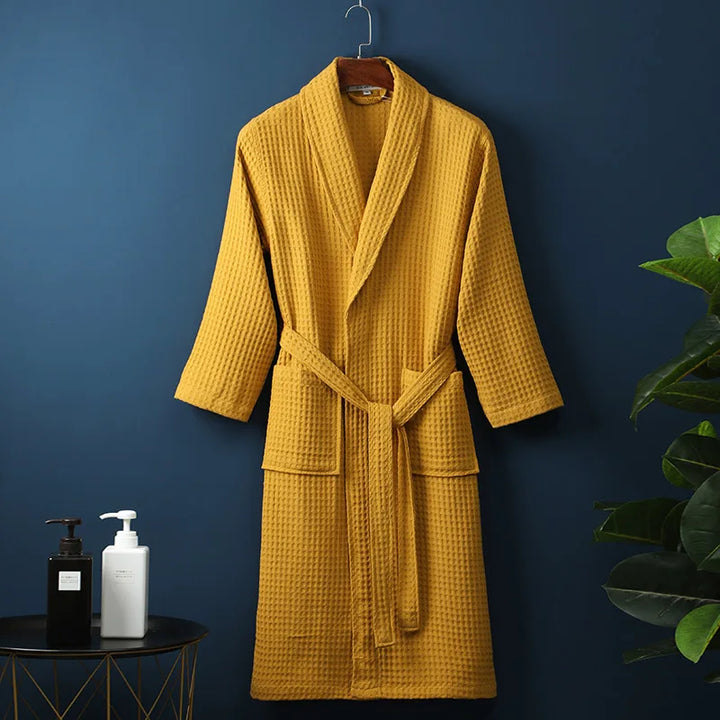 Breathable waffle bathrobe for women &amp; men