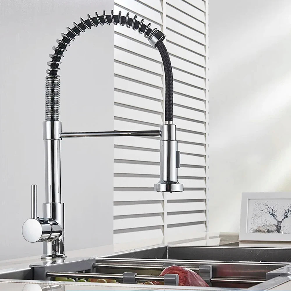 Modern kitchen faucet with pull-out spray head