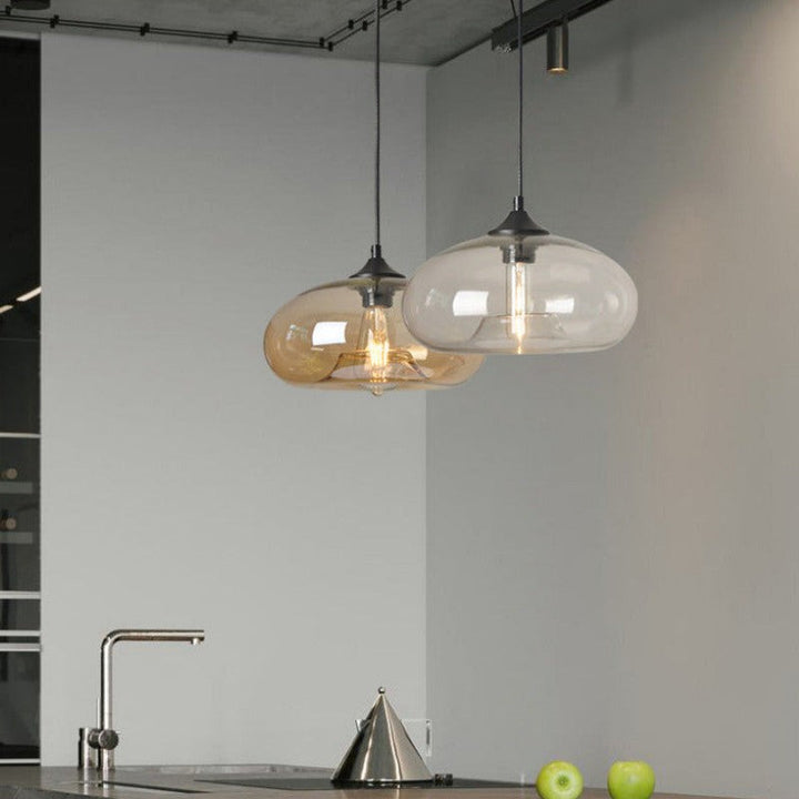 Glass pendant light – modern, colorful &amp; in Art Deco style