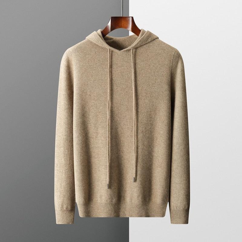 Men's Merino Wool Hoodie with a Modern Cut