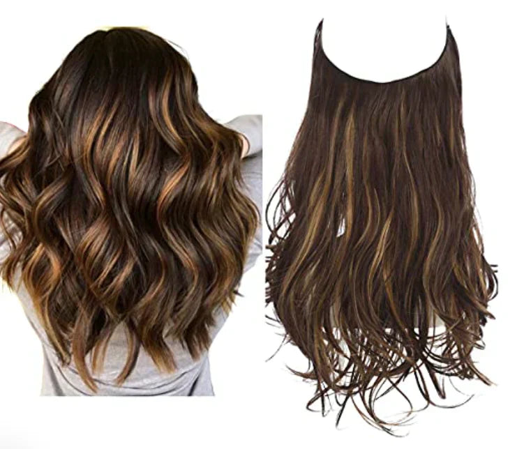 Real hair extensions with a natural color gradient